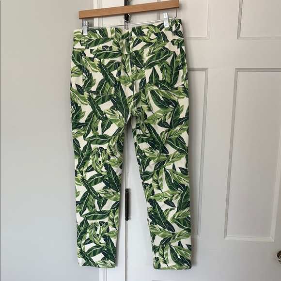 J. McLaughlin Green Leaf Print Pants - Picture 3 of 3